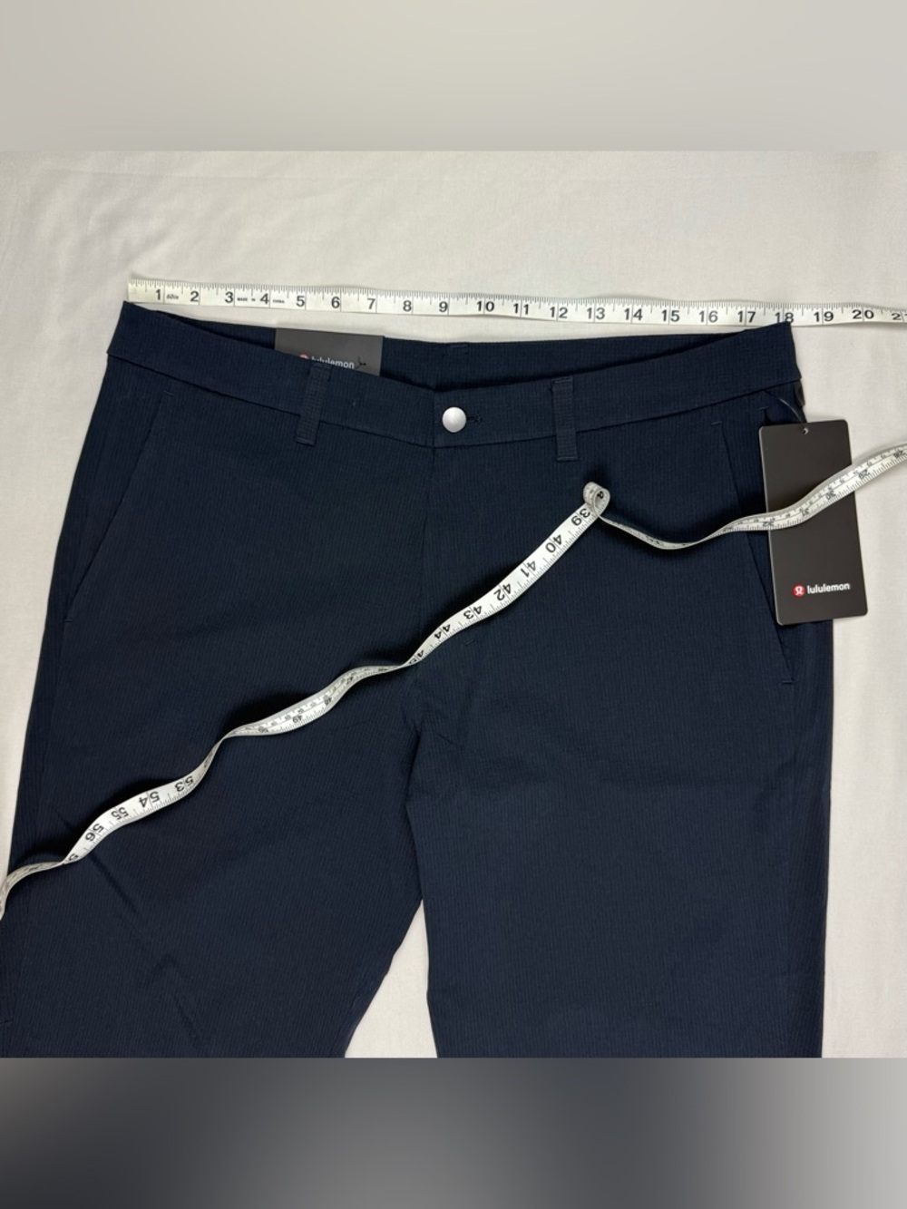Lululemon Mens ABC Woven Air Commission Pants 36 x 32 Slim Fit Navy Blue B8 - Picture 11 of 13